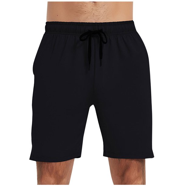 Pantalones de Cintura Elástica Casual de Color Sólido Suelto Estiramiento Pantalones Cortos de Fitness, Ventilados Quinto Pantalones para el Ejercicio, Correr Y el Uso Diario