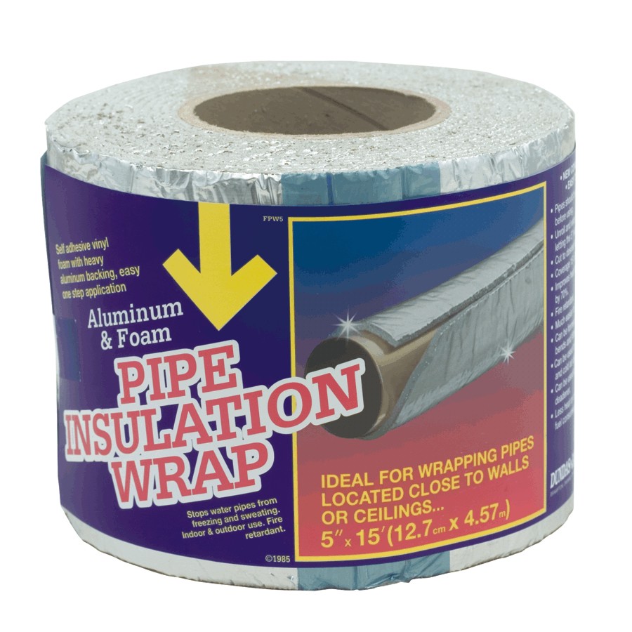 5" x 15'L Aluminum Backed Foam Pipe Insulation Wrap Walmart Canada