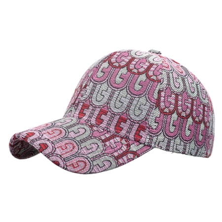 AJGRHE Floral Baseball Cap Cotton Dad Hat Adjustable Print Ball Cap for Women Fashion Women Men Sport Prints Breathable Beach Baseball Cap Hop Sun Hat Pink One Size