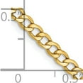 thumbnail image 2 of 14K Yellow Gold 2.85mm Semi-Solid Curb Chain (22 X 2.85) bc192-22, 2 of 5