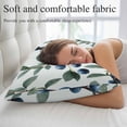 thumbnail image 5 of Blueberry Spring Leaves Throw Pillow Covers, Farmhouse Botanical Branches Soft Breathable Pillow Cases with Invisible Zipper for Sleeping, King Size Pillowcases for Couch Bed Sofa Chair 20x36 Inches, 5 of 9