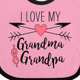 thumbnail image 4 of Inktastic I Love My Grandma and Grandpa Heart and Arrows Boys or Girls Baby Bib, 4 of 4