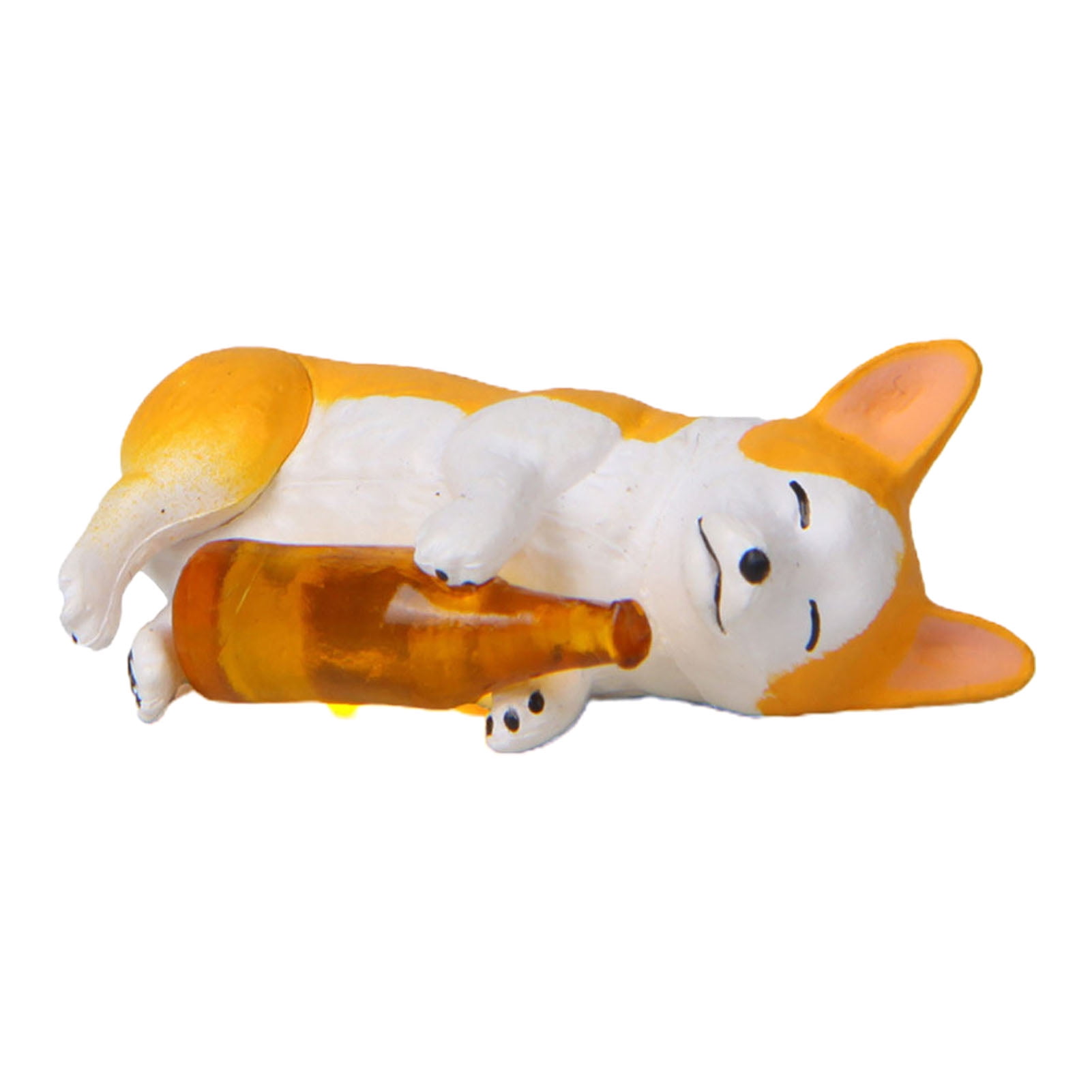 Kripyery Mini Dog Model Lovely Corgi/Husky Hold Wine Bottle Miniature