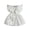 White, variant on Likimi Kids Toddler Girls Dress Fly Sleeve Floral Crew Neck Solid Color Summer Soft Comforable Casual Dresses White Size 3-6 Months