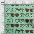thumbnail image 1 of oneOone Cotton Jersey Sea Green Fabric Goggles Fashion Craft Projects Decor Fabric Printed By The Yard 58 Inch Wide, 1 of 4