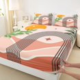 thumbnail image 2 of jejeloiu Abstract Geometric Stripes Twin Sheet Sets,Modern Aesthetic Bedding For Girl Teens 3 Pieces, 2 of 7