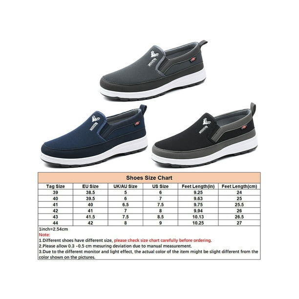 Woobling Mens Flats Slip On Casual Shoes Comfort Loafers Slip ons Sneakers Men Lightweight Non Slip Walking Shoe Black 8 Walmart