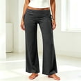 thumbnail image 6 of Hrsba Womens Yoga Pants Elastic Waist Slim Fit Stretch Pants For Women Foldable Full Length Pants, 6 of 8