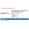 thumbnail image 2 of Front Sway Bar Link - Compatible with 2000 - 2004 Nissan Xterra 2001 2002 2003, 2 of 2