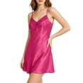 thumbnail image 5 of Lightweight Nightgowns for Women Zaewscy Lady's Sleeveless V-neck Dress For Home Wear Hot Pink S, 5 of 7