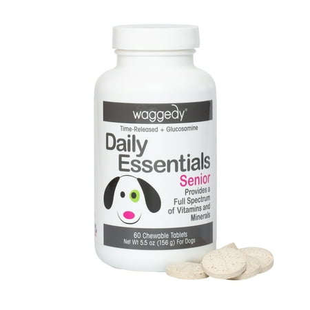 UPC: 0860111000326 | Waggedy Senior Dog Vitamins & Immune System Booster Chewable Dog Vitamins (60 Tablets)