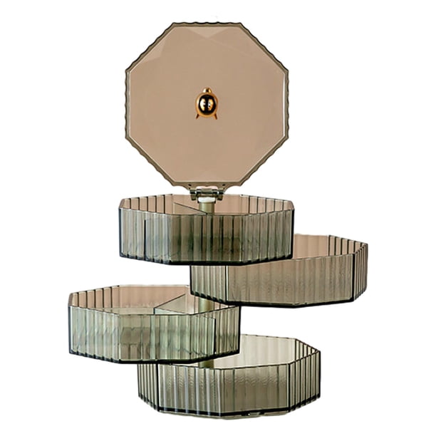 Joyero giratorio Yuyangstore organizador de joyas verde claro