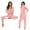 Pink, variant on Ujnder Women's Cozy Long Sleeve Hooded Jumpsuit Cute Autumn Winter Loungewear Pajamas Coffee L