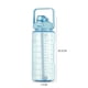 thumbnail image 3 of Botella de agua de fitness de 2000 ml Botella deportiva de gimnasio de gran capacidad para viajes (verde), 3 of 5