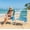 Blue & Green, variant on LAZY BUDDY Portable Folding Beach Chair with 5-Position, Backpack Beach Chair for Adults, Outdoor Chair with High Back for Camping, Picnic, Concert, Beach Trip