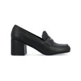 thumbnail image 2 of Journee Collection Womens Liyla Faux Leather Block Heel Loafer Heels, 2 of 3