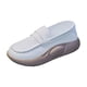 thumbnail image 4 of Zapatos casuales para mujer, cómodos, a la moda, con suela gruesa, sin cordones y con plataforma para exteriores. beige 35, 4 of 9