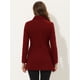 thumbnail image 4 of Abrigo Largo De Invierno Con Cuello Peter Pan Y Doble Botonadura Para Mujer Borgoña XL, 4 of 6