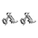 thumbnail image 4 of Wosthever Abrazadera para manillar de bicicleta de carretera, soporte para teléfono inteligente, soporte de aleación de aluminio para motocicleta, Plata 360 grados giratorio 2piezas Wosthever CBP209773, 4 of 6