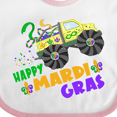 thumbnail image 4 of Inktastic Happy Mardi Gras Monster Truck with Beads Boys or Girls Baby Bib, 4 of 4