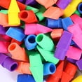 thumbnail image 5 of 20 Pcs Pencil Top Erasers, Latex-Free Cap Erasers for Pencils, No-Smudge Cap Erasers, Office Supplies, Classroom Must Haves, Assorted Colors B, 5 of 9