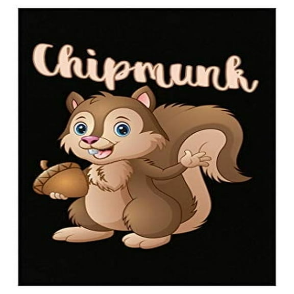 Funny Chipmunk Acorn Poster - Wildlife Wall Art Gift