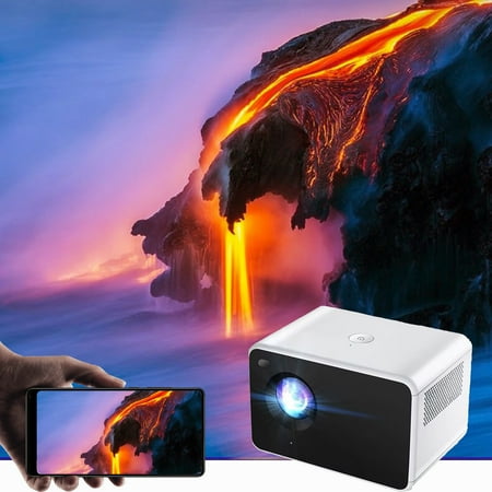 

5G Dual Band WiFi Bluetooth 2K Super HD Smart Voice Projector 200inch High Brightness Blue Light Eye Protection Support Android/iOS/PC Wireless Same Screen