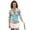 Beach Floral Ocean, variant on Autumn Leaf Pattern Golf Top Breathable with Quarter Zip Zip Up Collar Women's Golf Polo Shirts for Tennis Sports Outdoor Competitions Outdoor Sports