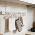 thumbnail image 6 of 4 Packs Wall Mount Hanging Storage Rack with Removable Clips, Adhesive Mount Organizer for Kitchen Pantry Bathroom Cabinet Door, Space Saving Storage Solution for Spices pcs Utensils Office Supplies, 6 of 6