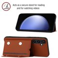 thumbnail image 2 of for Samsung Galaxy A13 4G Wallet Case with Card Holder Case with RFID Blocking Card Slots, Double Magnetic Clasp Durable Shockproof Kickstand Detachable Wrist Strap Cover,Brown, 2 of 8