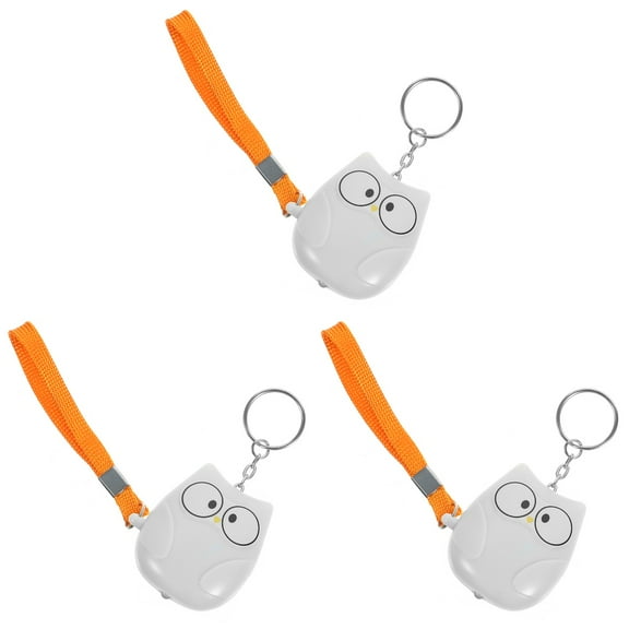 3pcs Women Alarm Safe Keychain Owl Personal Alarm Elderly Portable Safety Keychain for Outdoor(130DB)
