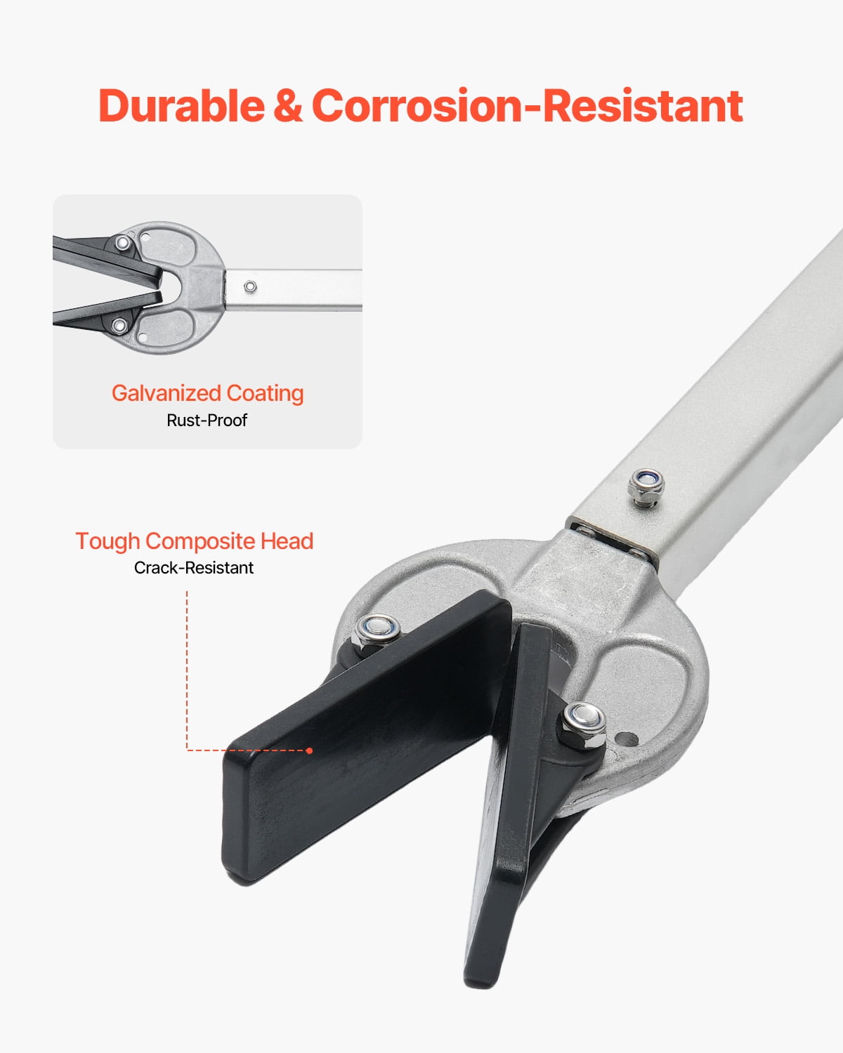 VEVOR Transom Saver, 24-36 in, Adjustable Boat Transom Saver with Composite Head, Corrosion-Resistant Easy-to-Install Transom Savers for Less Than 100 HP Outboard Motor , Fit for Roller & Trailer