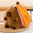 thumbnail image 3 of Peluche de capibara travesti de 20-25 cm, juguete de simulación de animales de peluche suave, linda muñeca de dibujos animados, linda decoración del hogar para niñas, regalo, 3 of 5
