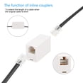 thumbnail image 5 of Uvital RJ11 6P4C Acoplador en línea modular hembra a hembra cable de extensión de teléfono recto acoplador adaptador Jack blanco (paquete de 2), 5 of 5
