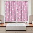 thumbnail image 2 of Ambesonne Animal Lover Kitchen Curtains, Funny Animals Pink, 55"x39", Pale Pink Purple, 2 of 3