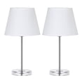 thumbnail image 1 of 2pcs Modern Bedside Lamps with Acrylic Base, Small Nightstand Lamps, 1 of 7