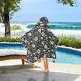 thumbnail image 6 of Toddler Hooded Beach Towel 24x50 Kids Bath Towels Soft Quick Dry for Swim Pool Boys Girls Flash Flower and Leaf, 6 of 7