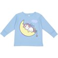 thumbnail image 3 of Inktastic Unicorn Moon Girls Long Sleeve Toddler T-Shirt, 3 of 5