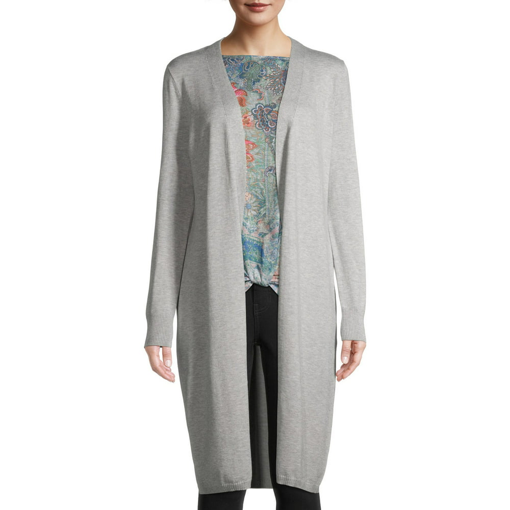 Time and Tru - Time and Tru Women's Open Front Duster Cardigan ...
