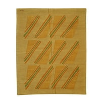 EORC FAM012BG6X8 6 x 8 ft. Modern Flat Contemporary Hand Weave Area Rug, Beige