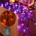 thumbnail image 1 of Luces tipo guirnalda de Halloween BAOLITVINE, 48 L, LED naranja/morado, 6 pies, 1 of 8
