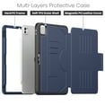 thumbnail image 4 of Dteck Business-Style Case for iPad Pro 11-inch (2024), Model A2836/A2837/A3006 Case, Heavy-Duty Case with Magnetic Stand/Pencil Holder/Auto Sleep Wake Function, Protective Thin Folio Cover, Navyblue, 4 of 8