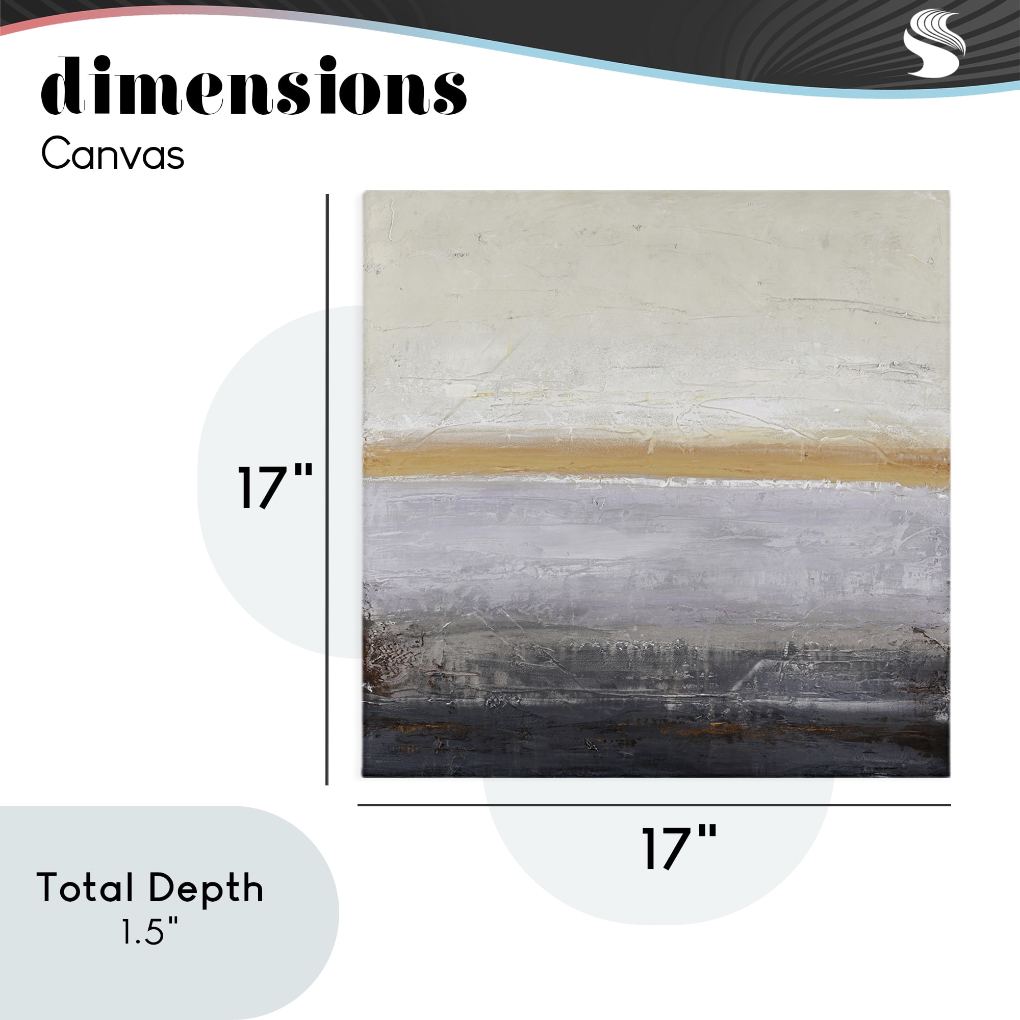 Warm Peachy Horizon Canvas Wall Art, design by Design Fabrikken