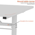 thumbnail image 4 of Adjustable study desk suitable for children and adults, height-adjustable, multifunctional home office desk, compact design, desktop dimensions: 60cm × 120cm, white frame, white tabletop. No.9657, 4 of 8