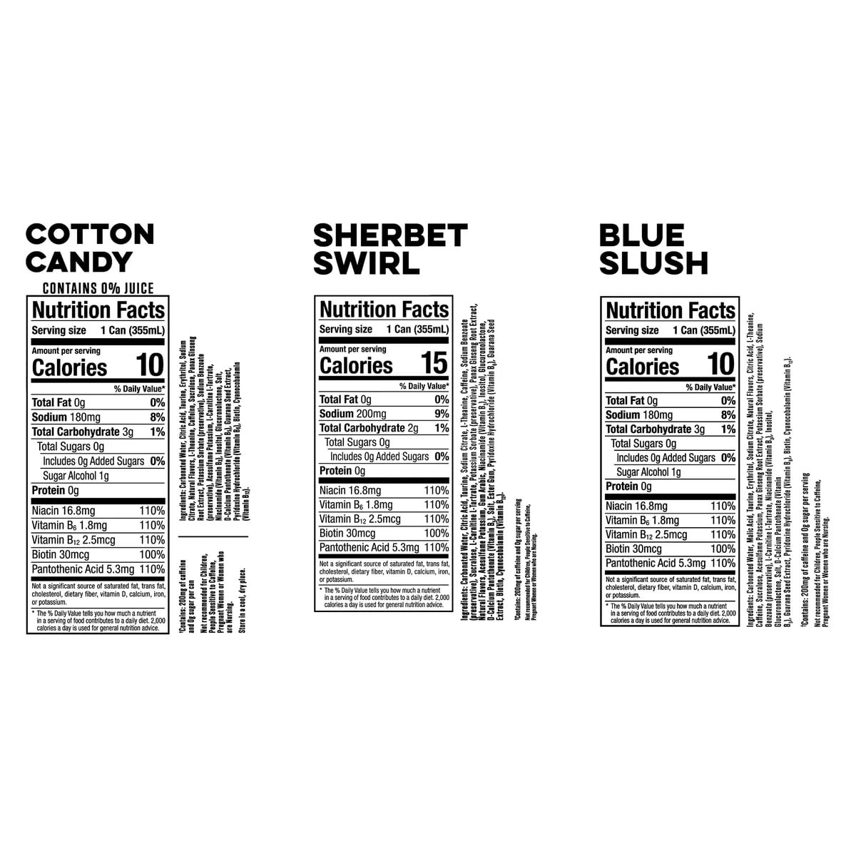 Alani Nu Energy Slush Variety, 12 fl oz, 18-pack