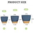thumbnail image 2 of FIASON 3 Pack Plastic 9/10/12 Inch Blue with Brown Self Watering Plant Pots for Indoor Outdoor,Flower Pots Include Drainage Holes and Saucer, 2 of 10