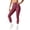 Wine, variant on Atkumj Yoga Pants Women Fashion Contour Stitching High Waist Long Leggings Casual Solid Color Gym Leggings for Women S