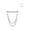 Silver, variant on Surgical Steel 16g Threadless Double Chains Septum Rings 8mm Push in Septum Jewelry Pushin Helix Piercing Jewelry 16 Gauge