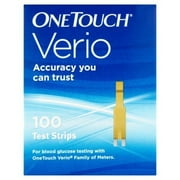 One Touch Verio Blood Glucose Control Solution Test Strips, 100 ct, 2-Pack