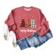 thumbnail image 3 of Sudadera Vêtements d'automne pour femmes, coupe ample, imprimé arbre de noël, costume Streetwear Kuymtek Rojo T L para Mujer, 3 of 8